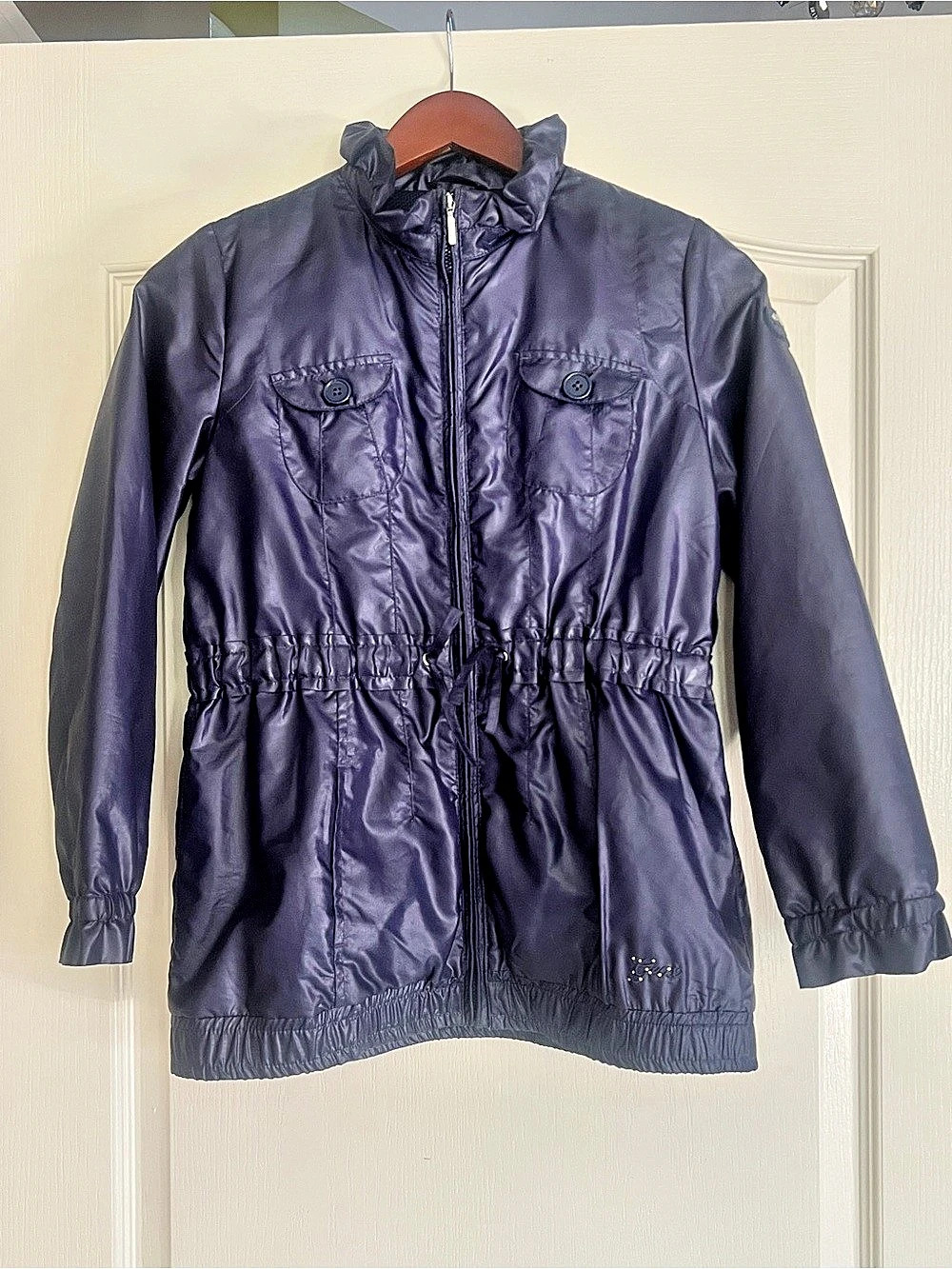 Geox Kid’s Rain Jacket in Blue Size Large Like New